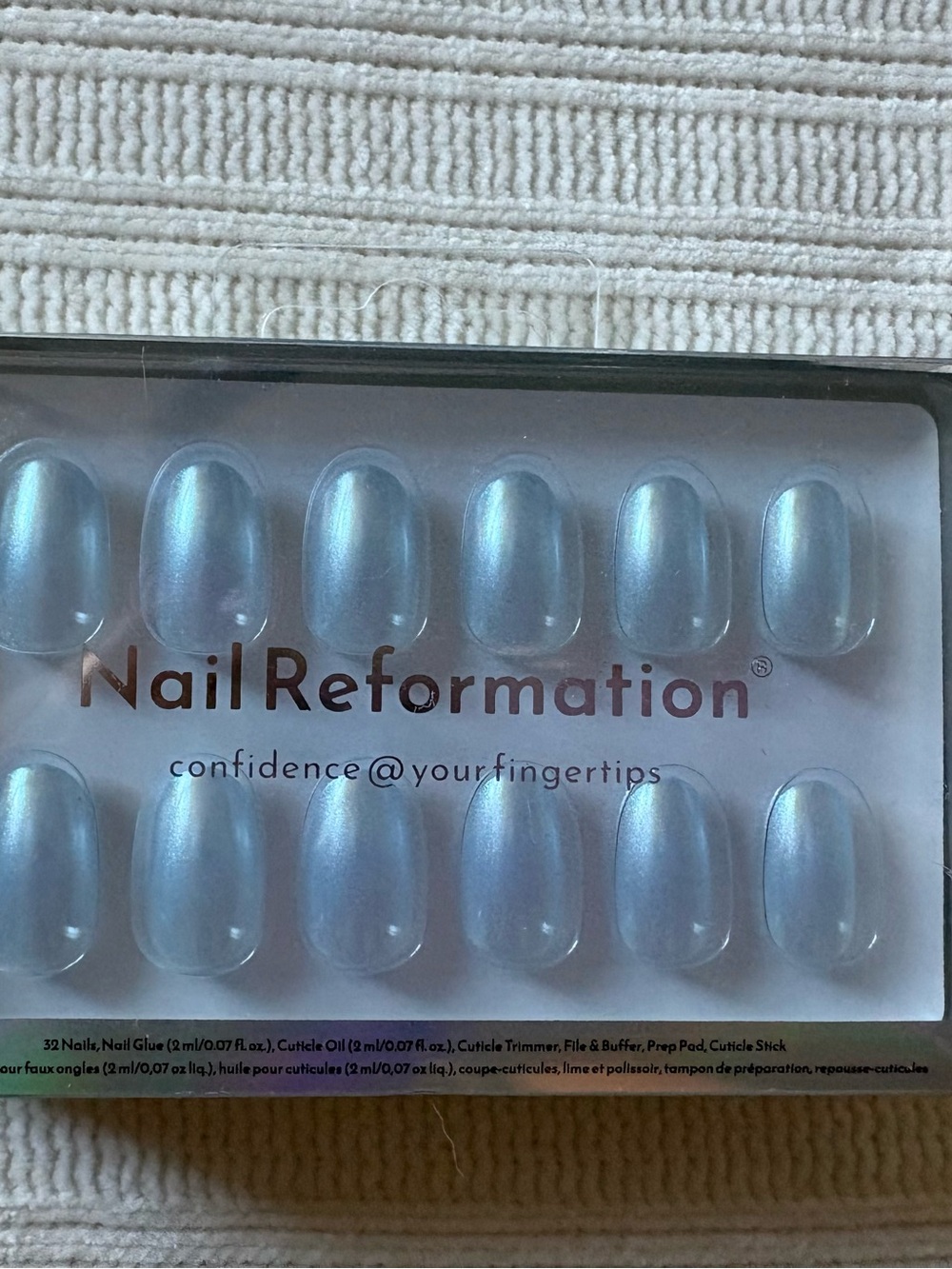 Nail Reformation Pearl Blue Press-On Nails - Picture 2 of 7